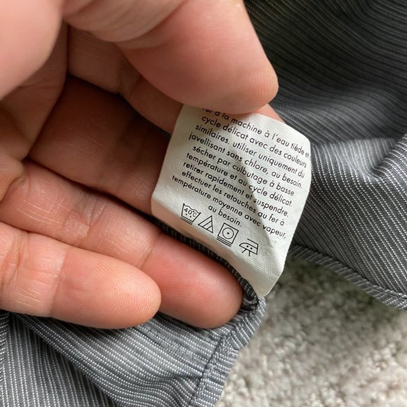 CK Calvin Klein Shirt Men Size 15.5 32/33 Gray Button Up Slim Fit Non-Iron Mens - Picture 7 of 11